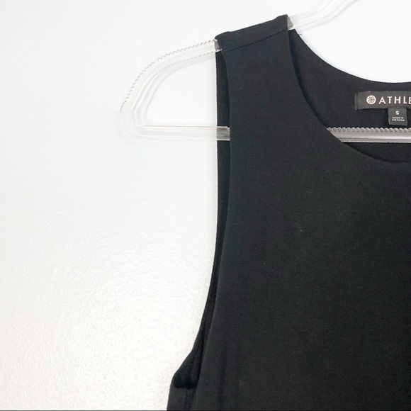 Athleta La Palma Dress Black Sleeveless Size Small Mini Athleisure - Picture 4 of 9